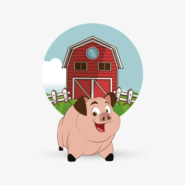 Farm design. animal icon. nature concept, vector illustration — Stock Vector