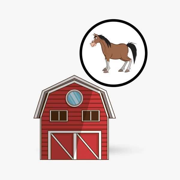 Farm design. djur-ikonen. natur koncept, vektor illustration — Stock vektor
