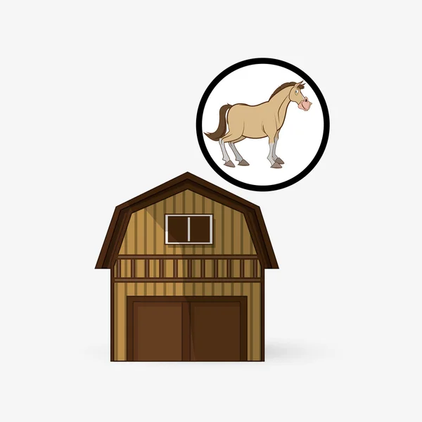 Дизайн фермы. икона животных. концепция природы, векторная иллюстрация — стоковый вектор