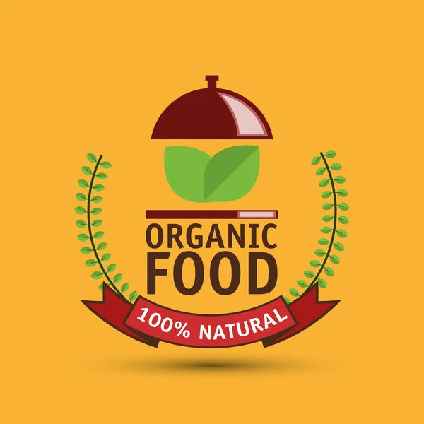 Diseño de alimentos orgánicos. comida saludable. concepto de menú, ilustración vectorial — Vector de stock