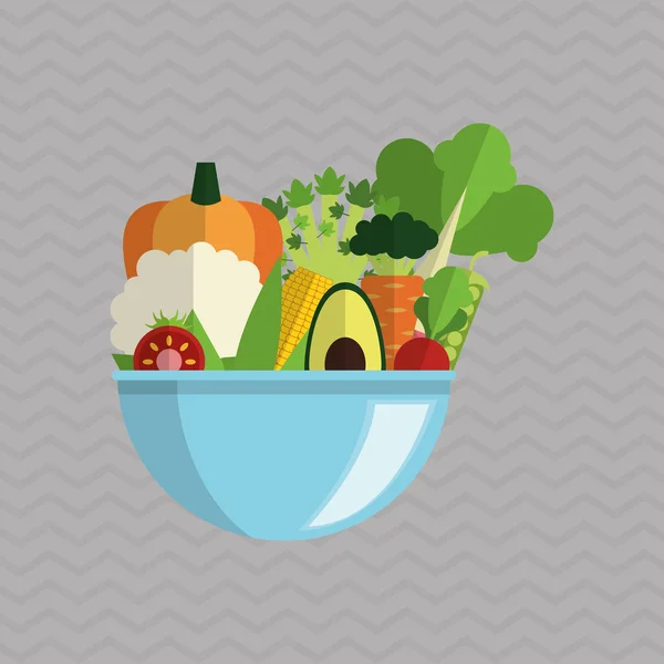 Ekologiska livsmedel design. hälsosam mat. menyn koncept, vektor illustration — Stock vektor