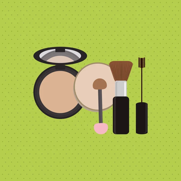 Maquillaje de diseño. icono cosmético. concepto de cuidado de la piel, ilustración vectorial — Vector de stock