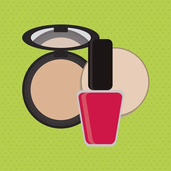 Maquilhagem de design. ícone cosmético. conceito de cuidados com a pele, ilustração vetorial — Vetor de Stock