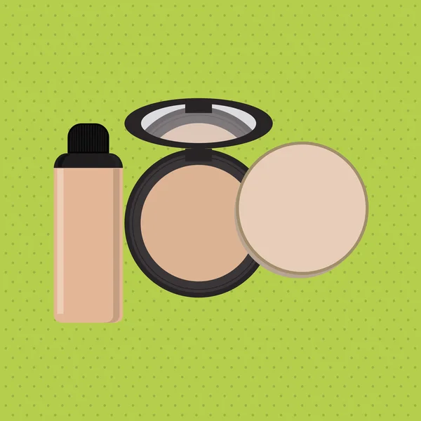 Make-up ontwerp. cosmetische pictogram. huid zorg concept, vectorillustratie — Stockvector