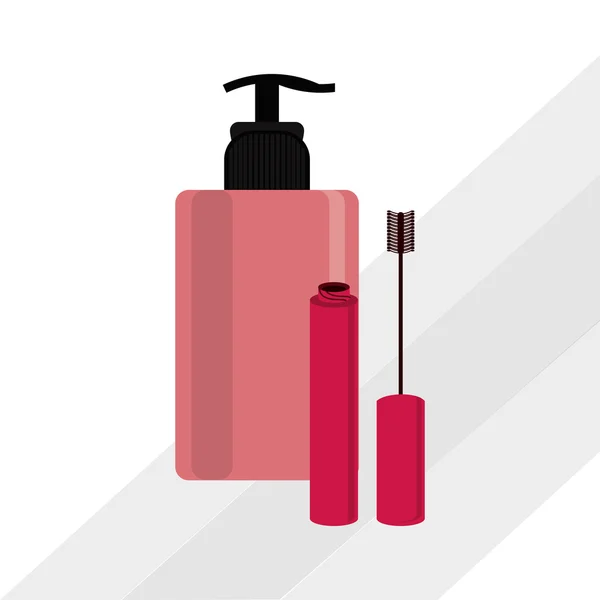 Maquillaje de diseño. icono cosmético. concepto de cuidado de la piel, ilustración vectorial — Vector de stock