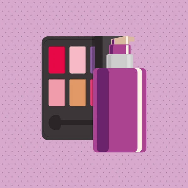 Maquillaje de diseño. icono cosmético. concepto de cuidado de la piel, ilustración vectorial — Vector de stock