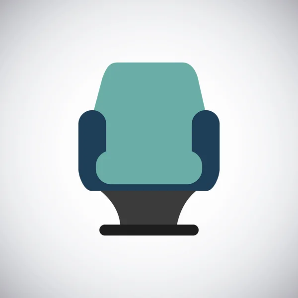 Conception de chaise. icône de siège. concept de mobilier, illustration vectorielle — Image vectorielle