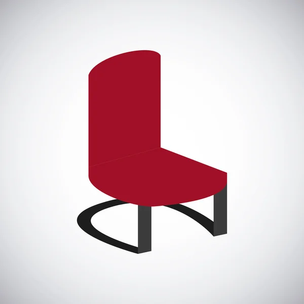 Дизайн стула. значок сидения. концепция мебели, векторная иллюстрация — стоковый вектор
