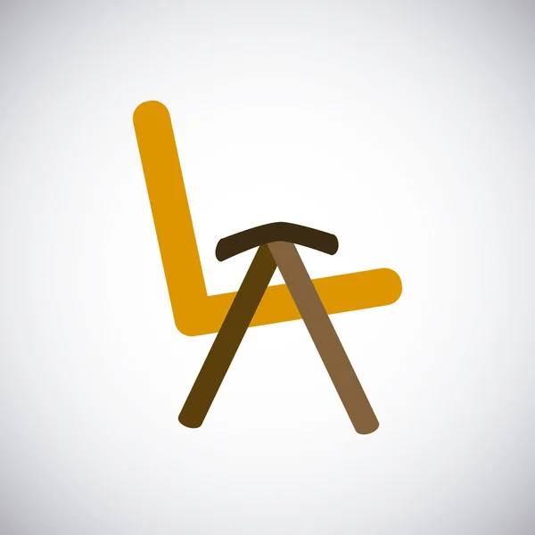 Diseño de silla. icono del asiento. concepto de muebles, ilustración vectorial — Vector de stock