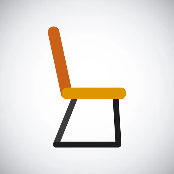 Stol design. placera ikonen. möbler-konceptet, vektor illustration — Stock vektor
