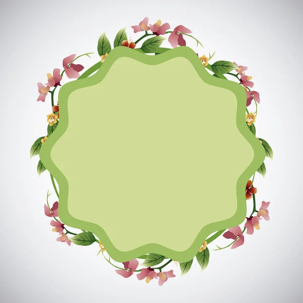 Diseño de flores tropicales. icono floral. concepto natural, ilustración vectorial — Archivo Imágenes Vectoriales