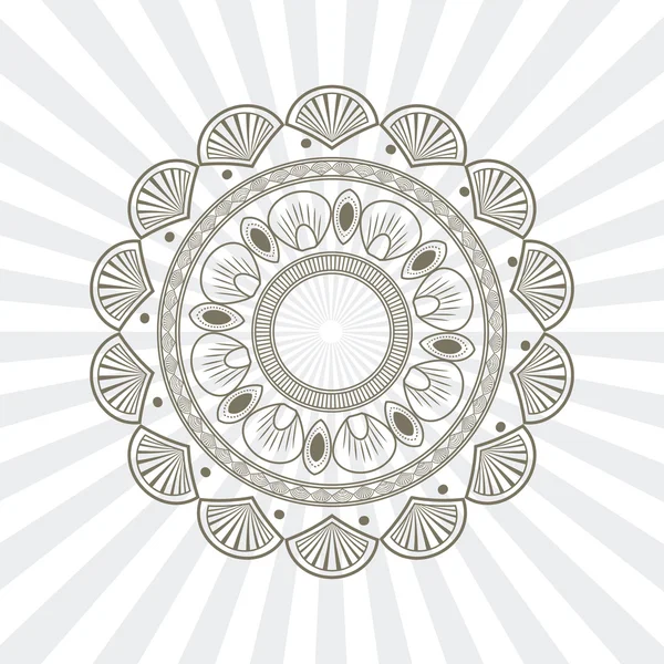 Diseño bohemio. Icono del mandale. concepto de decoración, ilustración vectorial — Archivo Imágenes Vectoriales