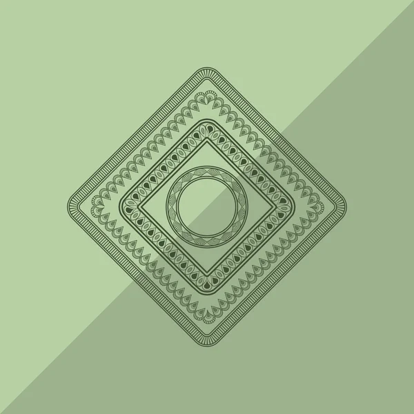 Bohemic のデザイン。mandale アイコン。装飾の概念、ベクトル イラスト — ストックベクタ