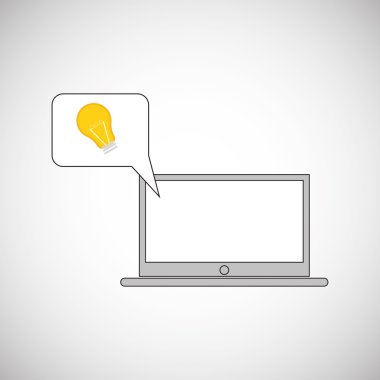 teknoloji tasarım. dizüstü illüstrasyon. ortam simgesi