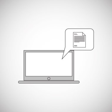 teknoloji tasarım. dizüstü illüstrasyon. ortam simgesi