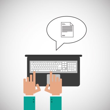 teknoloji tasarım. dizüstü illüstrasyon. ortam simgesi