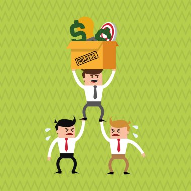 İşadamı tasarım. iş simgesi. karikatür kavramı