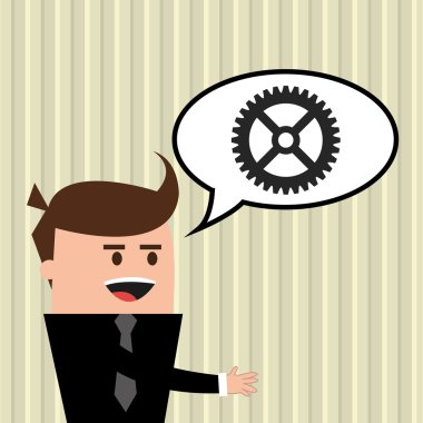 İşadamı tasarım. iş simgesi. karikatür kavramı