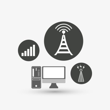 Sosyal Medya tasarım. Ortam simgesi. Teknoloji kavramı