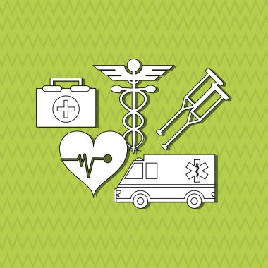 renkli tıbbi bakım tasarım, vektör çizim