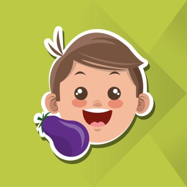 Çocuk menüsü, vektör tasarımı, gıda ve beslenme ile ilgili örnek