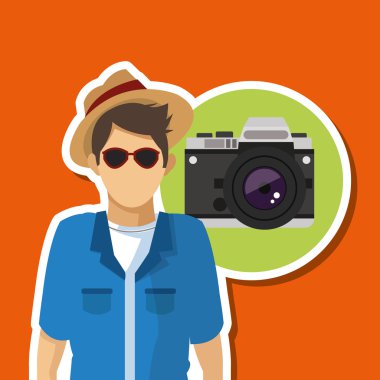 Tasarım, tatil ve Turizm kavramı, vektör çizim seyahat