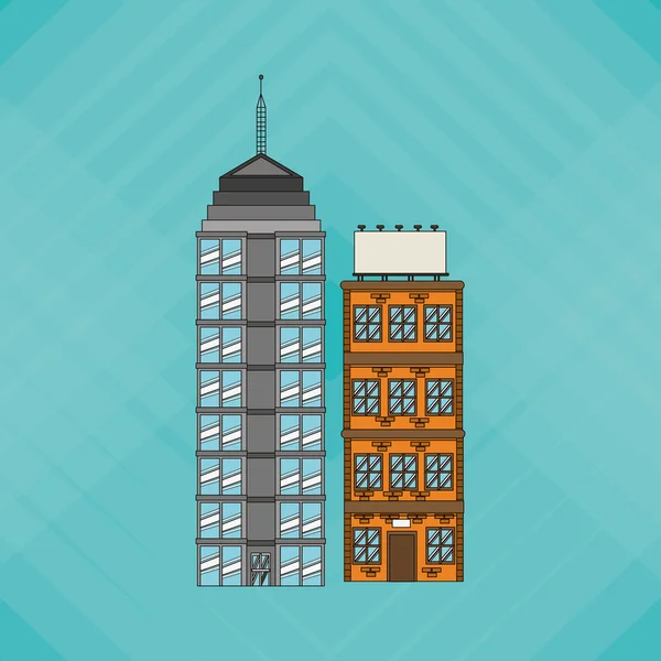 Illustration du bâtiment, de la conception vectorielle, du bâtiment et de l'immobilier — Image vectorielle