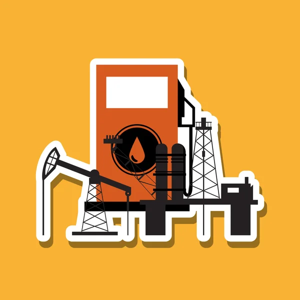 Petroleum design, ekonomi och olja industrin koncept, vektor illustration — Stock vektor