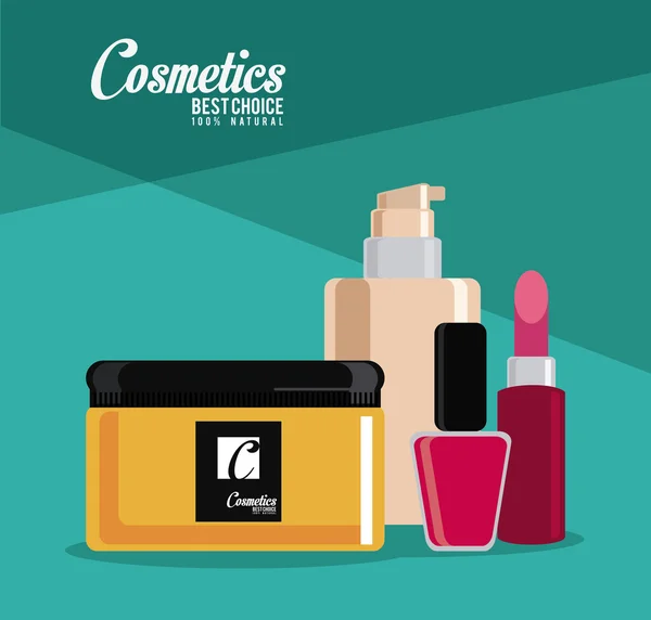 Design cosmético. Ícone de maquiagem. conceito de cuidados da pele —  Vetores de Stock