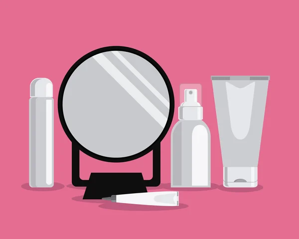 Design cosmético. Ícone de maquiagem. conceito de cuidados da pele — Vetor de Stock