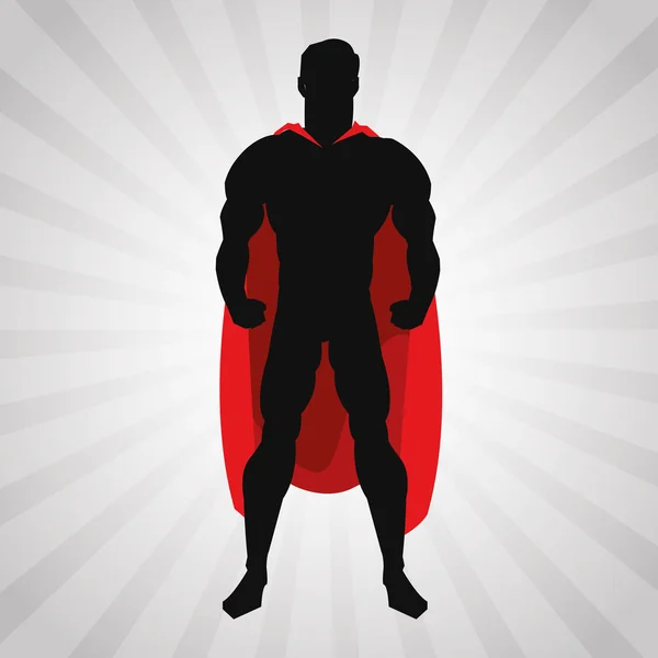 Projekt superbohatera. Ikona Supermana. Ilustracja kostium — Wektor stockowy