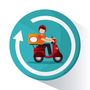 Teslim tasarım. Nakliye illüstrasyon. Lojistik kavramı