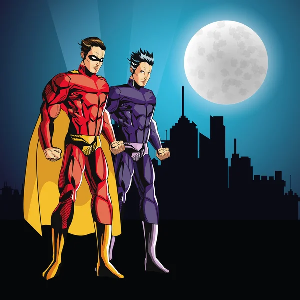 Progettazione di supereroi. Icona di Superman. Illustrazione del costume — Vettoriale Stock