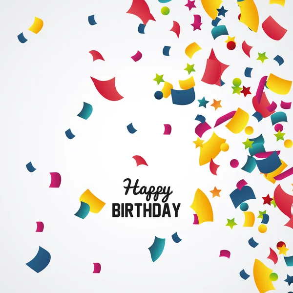 Gelukkige verjaardag ontwerp. confetti pictogram. viering concept — Stockvector