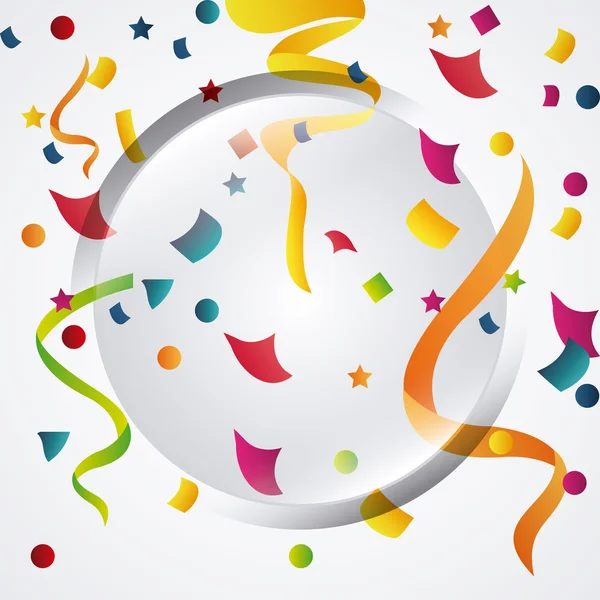 Feliz cumpleaños. icono de confeti. concepto de celebración — Vector de stock