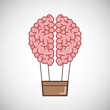 Yaratıcı tasarım. Kavram düşünüyorum. Zihin simgesi