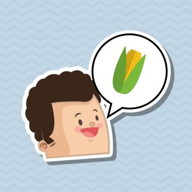 Organik gıda tasarım. sağlıklı gıda. Menü kavramı, vektör çizim