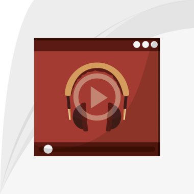 Müzik simgesi. Retro kavramı. Düz illüstrasyon, düzenlenebilir vektör