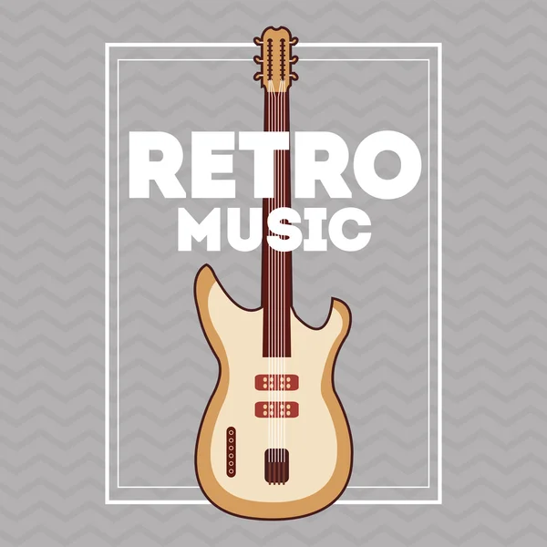 Icono musical. Concepto retro. Ilustración plana, vector editable — Vector de stock