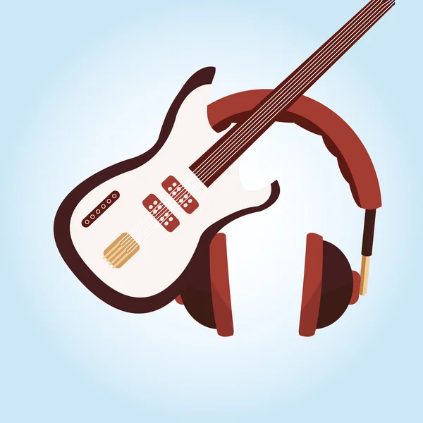 Icono musical. Concepto retro. Ilustración plana, vector editable — Vector de stock