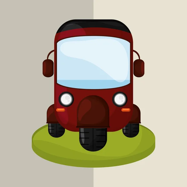 Значок транспортного средства. Концепция ретро. автомобильная иллюстрация, редактируемый вектор — стоковый вектор
