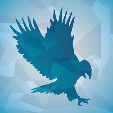 Hayvan tasarımı. Çokgen kavramı. Şekil ve Origami kutsal kişilerin resmi, vektör çizim