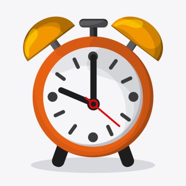 Saat tasarımı. Beyaz arka plan. zaman kavramı, vektör çizim