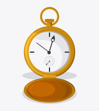 Saat tasarımı. Beyaz arka plan. zaman kavramı, vektör çizim