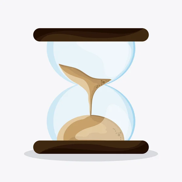Diseño del reloj. fondo blanco. concepto de tiempo, ilustración vectorial — Vector de stock