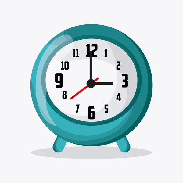 Design dell'orologio. sfondo bianco. concetto di tempo, illustrazione vettoriale — Vettoriale Stock