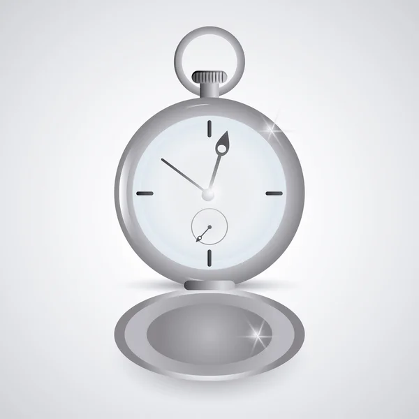 Diseño del reloj. fondo blanco. concepto de tiempo, ilustración vectorial — Vector de stock