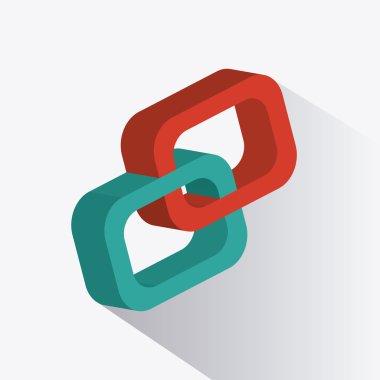 bağlantı simgesi tasarım. düz illüstrasyon. bağlantı kavramı