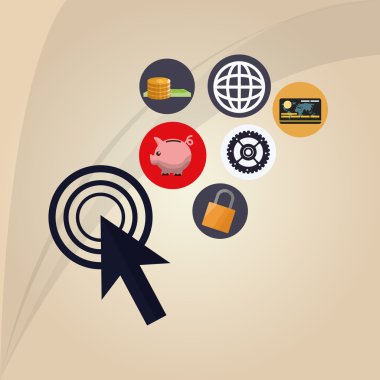 Para tasarım. Online ödeme. Mali madde