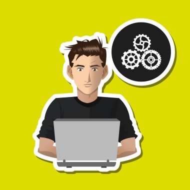 Beyaz arka plan üzerinde çocuk tasarımı ile sosyal medya